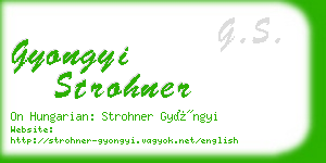 gyongyi strohner business card